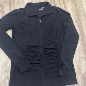 EGUC Black Zip-Up Maternity Jacket